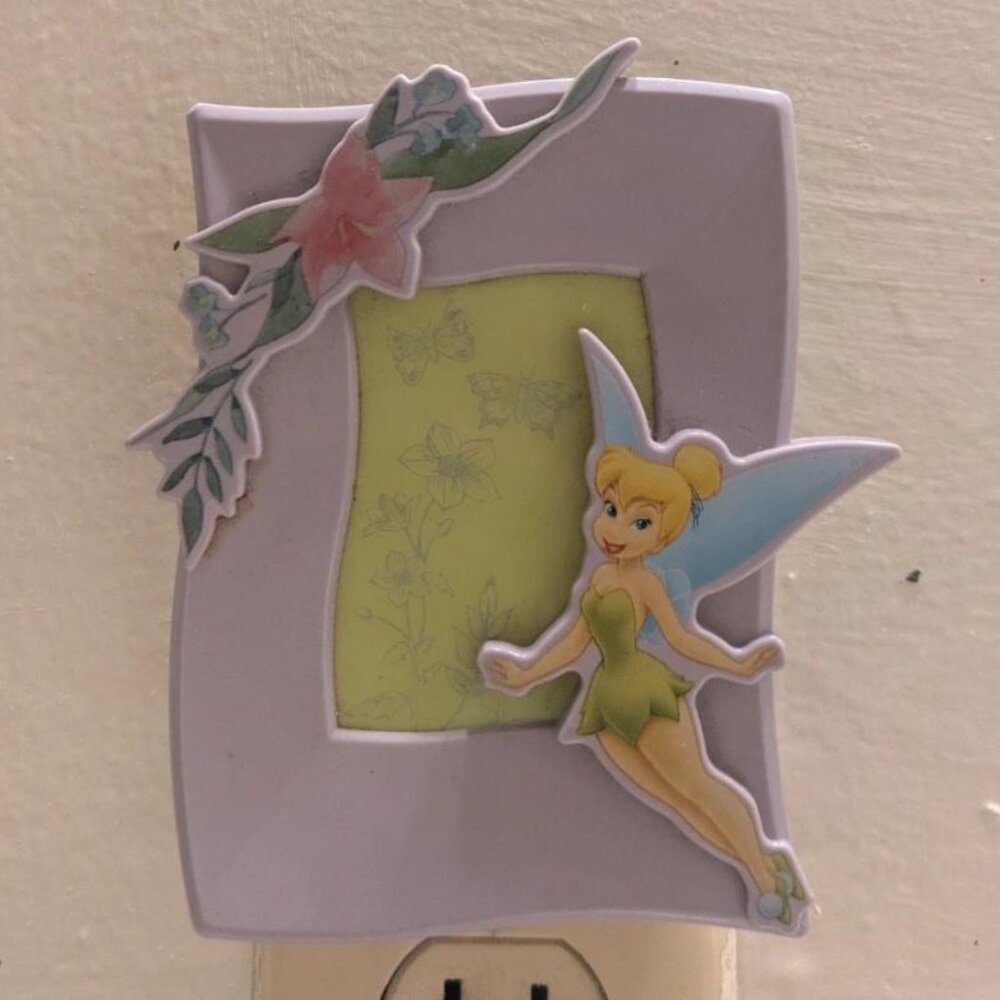 RARE Vintage Y2K lavender lilac green Disney Tinkerbell nightlight